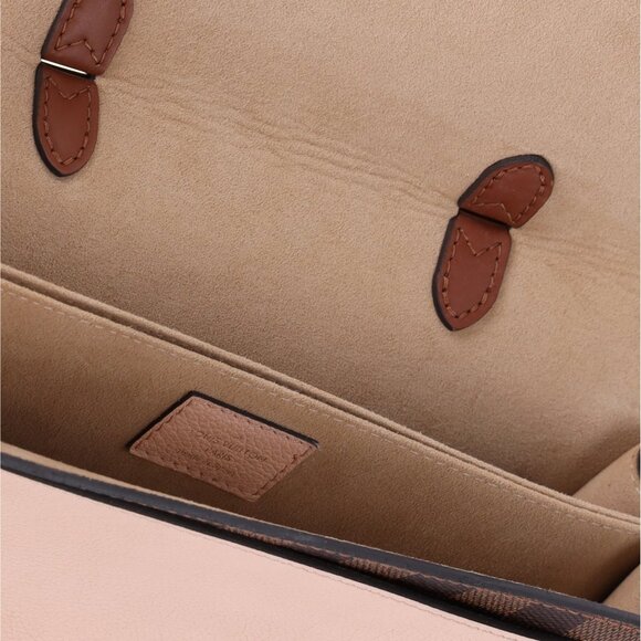 Louis Vuitton Beaumarchais Top Handle Bag Handbag Brown Damier Ebene Pink - Picture 13 of 15